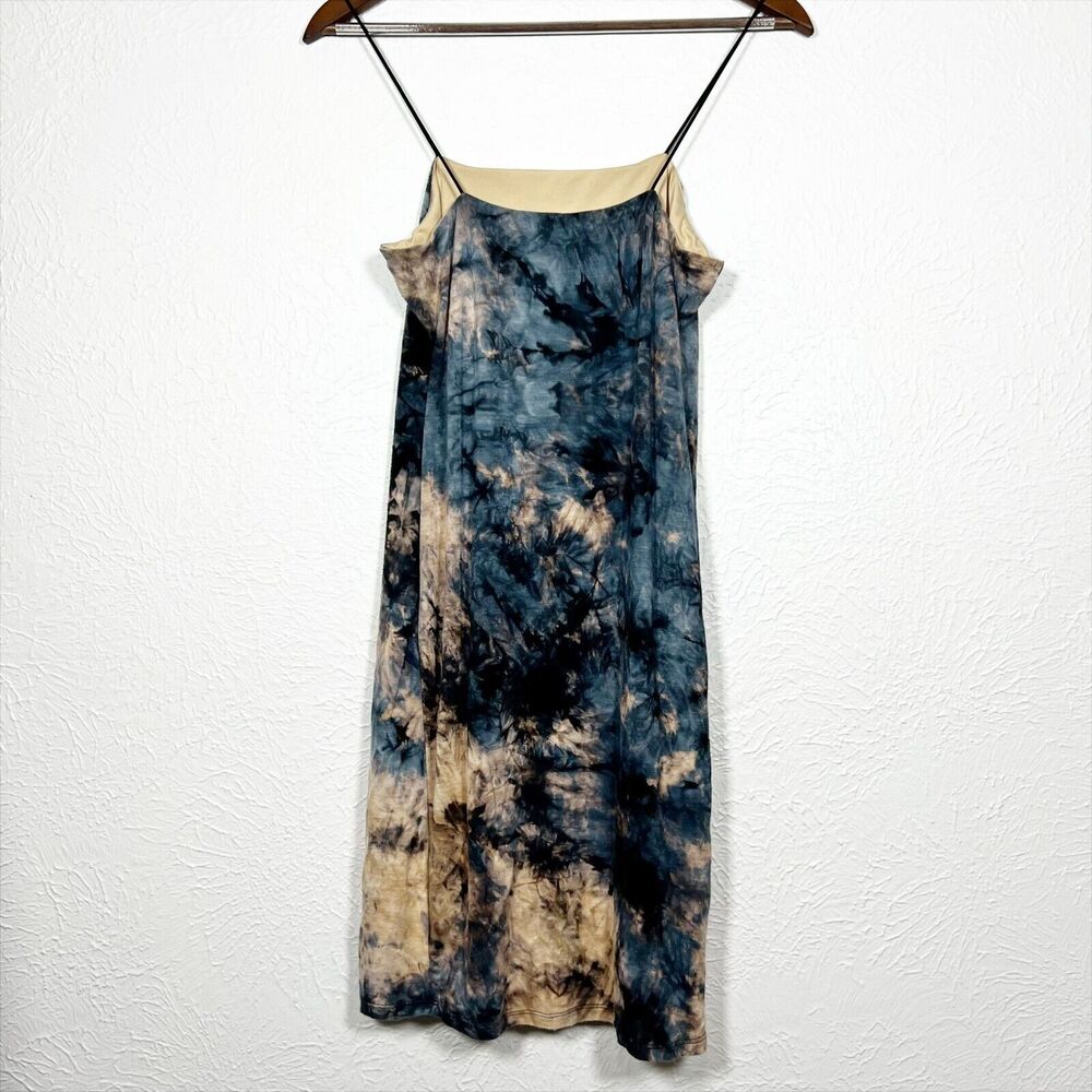 Bear Dance Women's Large Boho Tie Dye Lined Bodycon Spaghetti Strap Mini Dress - Picture 7 of 16